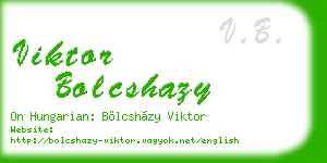 viktor bolcshazy business card